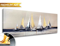 Slike na platnu PREMIUM ART - Jadrnice na morju