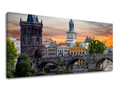 Slike na platnu MESTA Panorama - PRAG CZ004E13