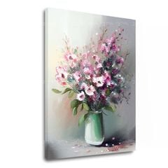 Oblikovanje dekoracije na platnu Cvetlična fantazija v vazi 40x50 cm