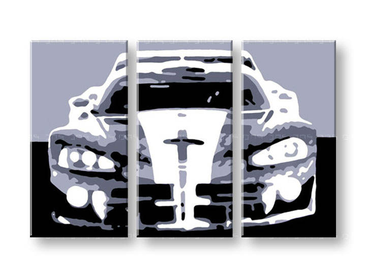 Ročno izdelana slika POP Art Dodge Viper GTS 3-delna 