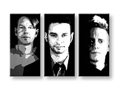Ročno poslikana slika Pop Art Depeche Mode 3-delna 120x80 cm dep/24h