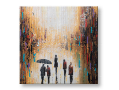 Naslikana slika na platnu LJUDJE 1-delna 70x70 cm CFAZH2916E1