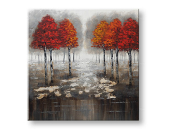 Naslikana slika na platnu DREVESA 1-delna 70x70 cm CFAZH5184E1