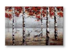 Naslikana slika na platnu SPREHOD PO GOZDU 1-delna 90x60 cm CFAZH5696E1