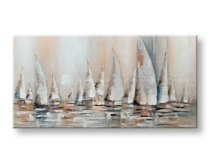 Naslikana slika na platnu JADRNICE 1-delna 140x70 cm CWF11284WE1