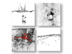 Slike na platnu Abstract moments 4-delni Kolaž XOBKOL22E42