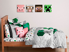 Minecraft slike - Najboljši liki na platnu - Steve, Creeper, Sheep, Pig