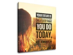 Motivacijska slika na platnu Your future is created
