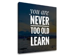 Motivacijska slika na platnu You are never too old