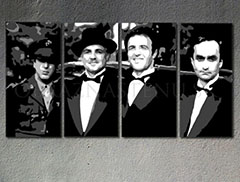 Ročno izdelana slika POP Art Corleone Family 4-delna