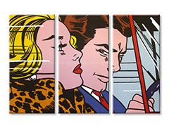 Ročno izdelana slika POP Art LICHTENSTEIN 3-delna 