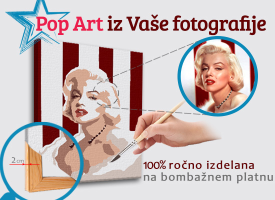 Naslikani POP ART fotografija na platnu – KVADRAT