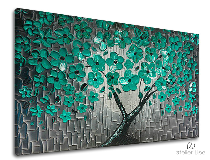 Avtorska reprodukcija na platnu FLOWERS 100x60 cm