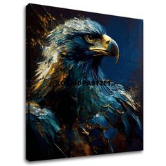 Dekorativna slika na platnu - PREMIUM ART - Wilderness's Fearless Hunter | 60x60 cm