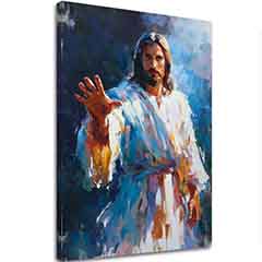 Jezus svetlobe | poslikano z akrilom in zlatimi lističi