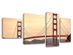 Slike na platnu 4-delne MESTA - SAN FRANCISCO ME116E40