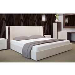Napenjalna rjuha za posteljo bela barva 180 x 200 cm