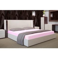 Napenjalna rjuha za posteljo svetla rožnata barva 90 x 200 cm