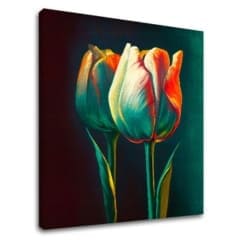 Oblikovanje dekoracije na platnu Jutro s tulipanom