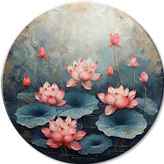 Okrogle slike z akrilom Blossoming Mystery | različne dimenzije