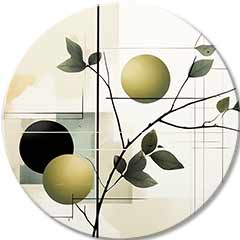 Okrogle slike z akrilom Nasad oljk | različne dimenzije