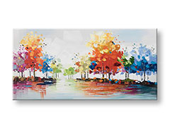 Poslikana stenska slika DREVESA 1 del YOBCWFTR026 - 140x70 cm | različne velikosti