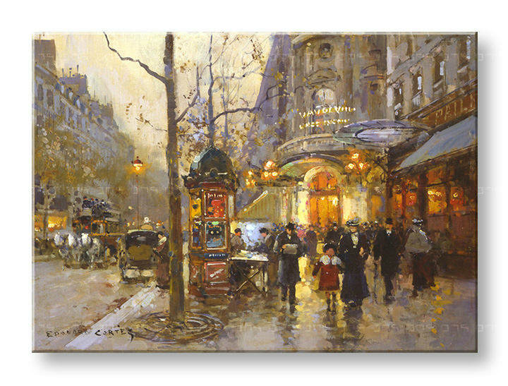 Slika na platnu THEATRE DU VAUDEVILLE – Edouard Leon Cortes