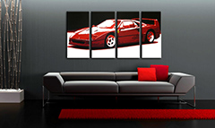 Ročno poslikana slika POP Art FERRARI F40 4 kosi fer | različne velikosti