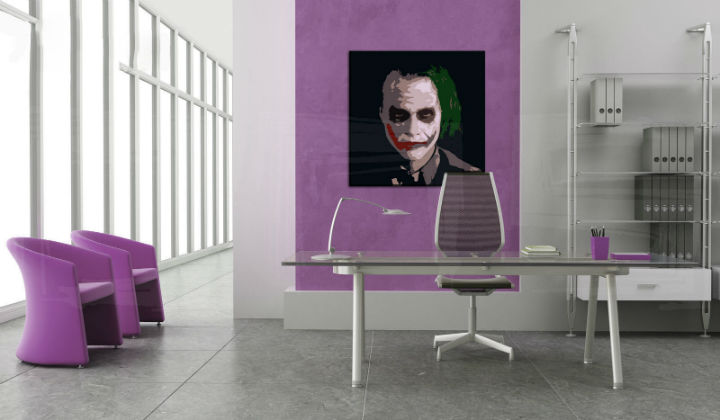 Ročno poslikana slika POP ART JOKER  100x100 cm