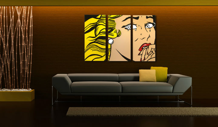 Ročno poslikana slika POP ART LICHTENSTEIN  120x80 cm