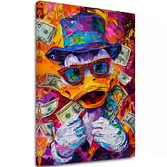 Slika MONEY DUCK | Italijansko platno