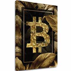Slika na platnu Golden BITCOIN - Modern Cryptomotive