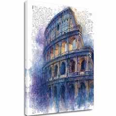 Slika na platnu Kolosej v modrem - Rim na steni