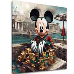 Slika na platnu - Mickey Mouse in Luxus | različne dimenzije
