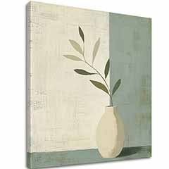 Slika na platnu Vaza na bež barvi - Sodobna dekoracija
