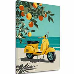 Slika na platnu Vespa v Italiji - Retro Alley