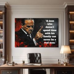 Slika THE GODFATHER na platnu | Personaliziran citat PAPILORA