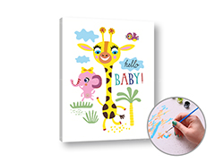Slikanje po številkah HELLO BABY | nizka težavnost
