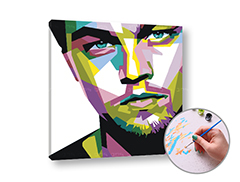 Slikanje po številkah LEONARDO DICAPRIO | nizka težavnost