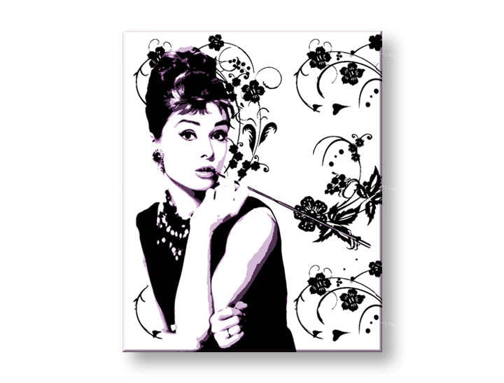 Ročno izdelana slika POP Art Audrey Hepburn