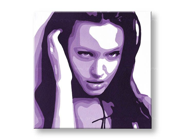 Ročno izdelana slika POP Art Angelina Jolie 1-delna 