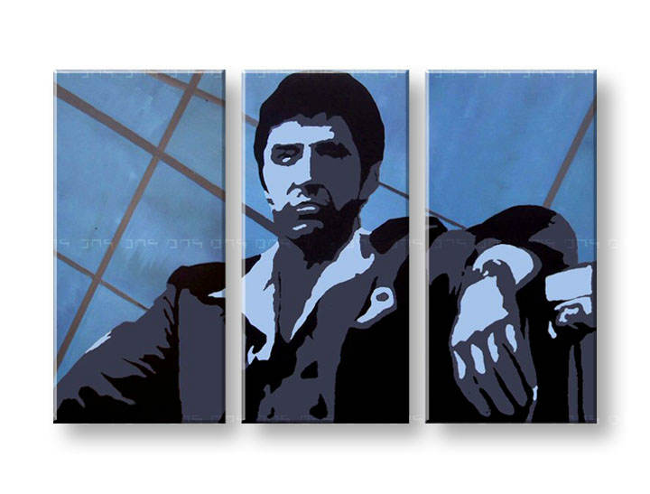 Ročno izdelana slika POP Art AL PACINO 3-delna 