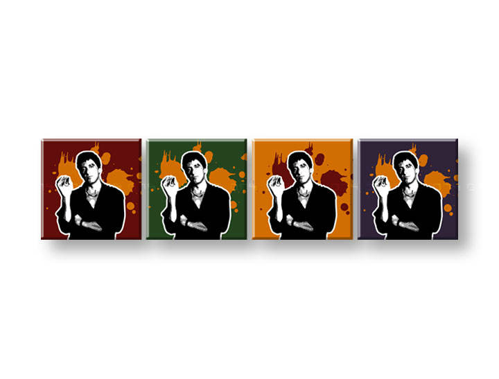 Ročno izdelana slika POP Art Scarface - AL PACINO 4-delna