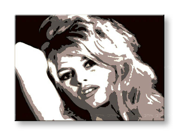 Ročno izdelana slika POP Art Brigitte Bardot 1-delna