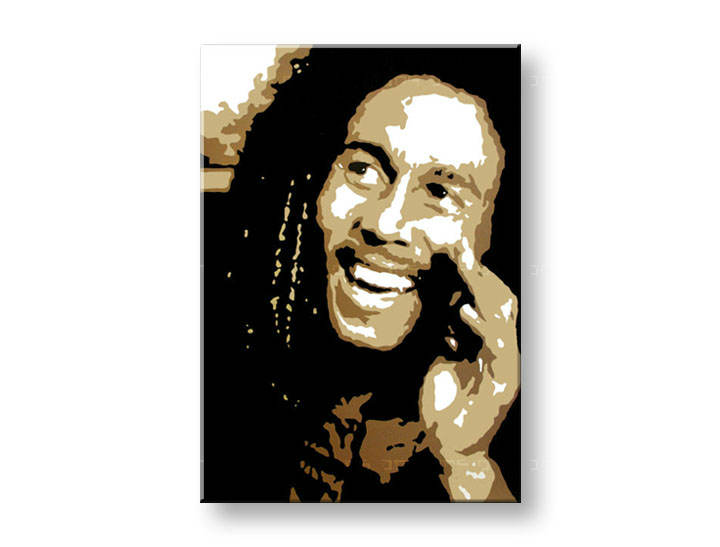 Ročno izdelana slika POP Art Bob Marley 1-delna