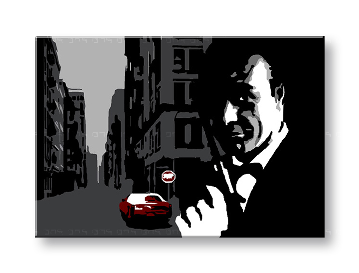 Ročno izdelana slika POP Art James Bond 1-delna