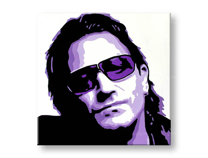 Ročno izdelana slika POP Art Bono-U2 1-delna 
