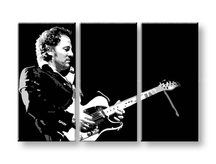 Ročno izdelana slika POP Art Bruce Springsteen 3-delna 