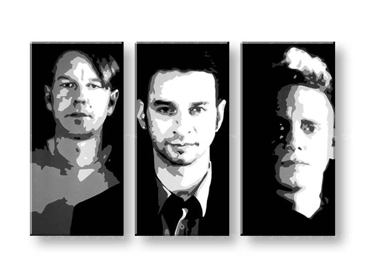 Ročno izdelana slika POP Art Depeche Mode 3-delna 