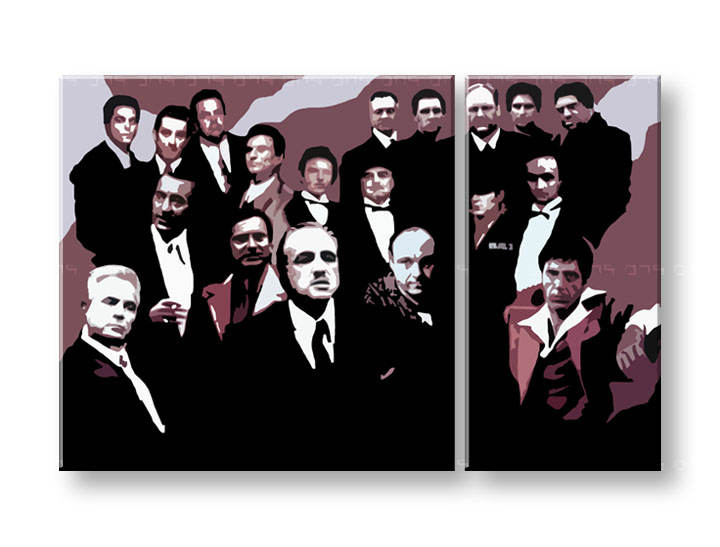 Ročno izdelana slika POP Art The Mafia Family 1-delna 